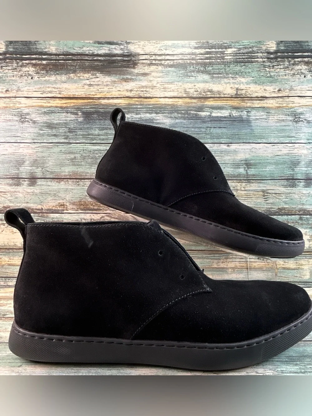 FitFlop Zackery Chukka Boots Mens Size 12M Black Suede Lace Up Dress Work Desert